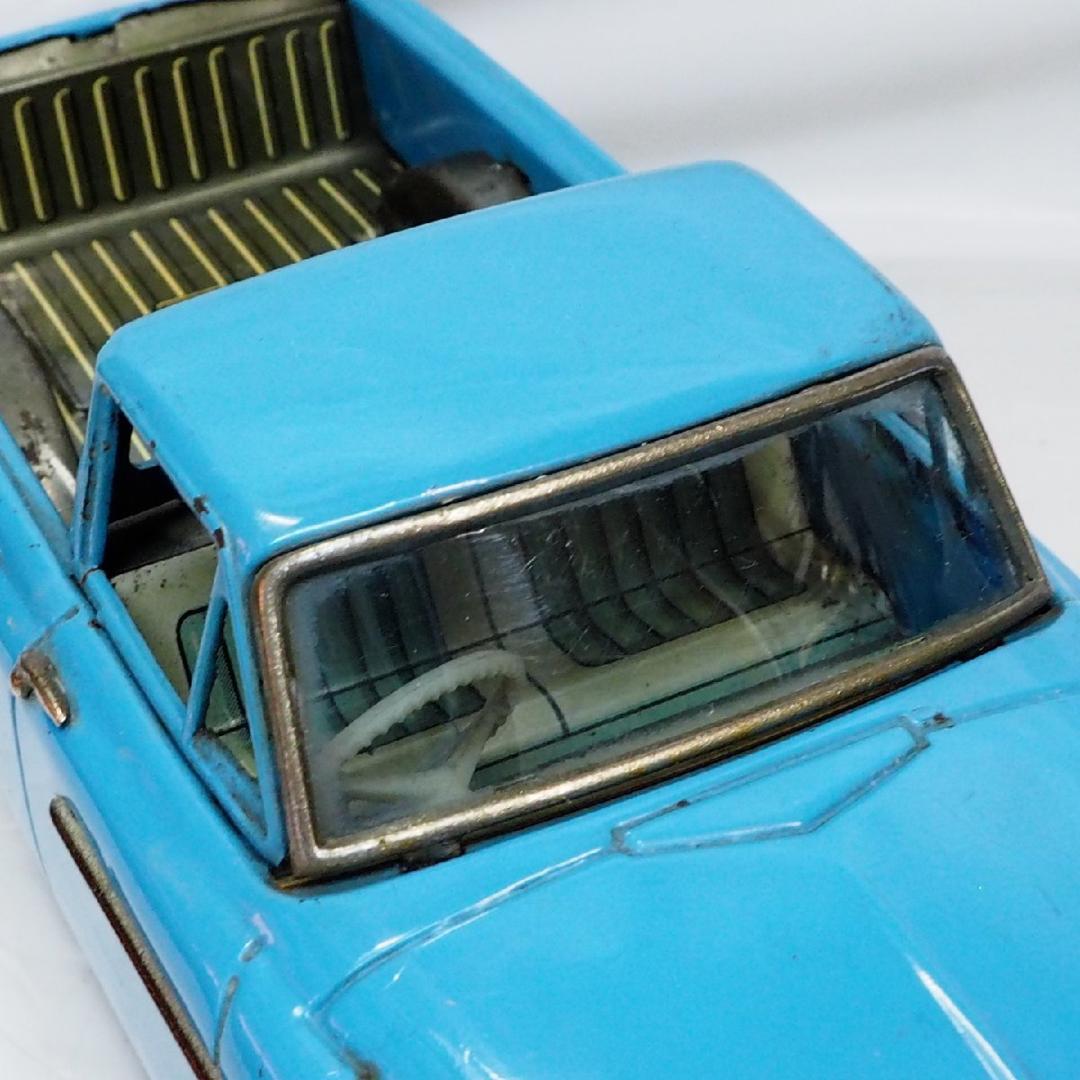 萬代屋【トヨペット マスターライン ピックアップ水色】ブリキtin car箱無