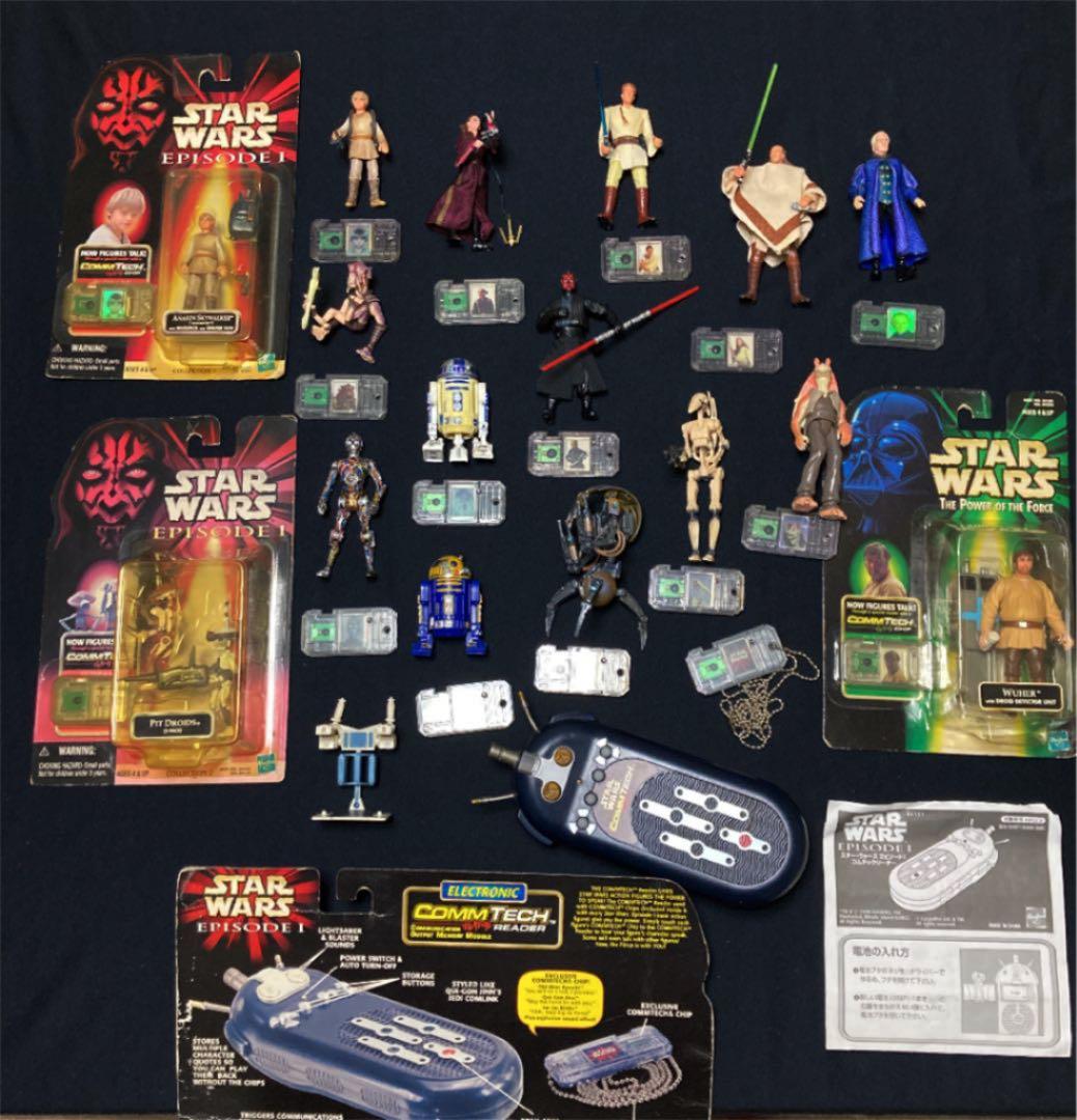 スター・ウォーズ コムテックリーダー + チップ 付きフィギュア16種類