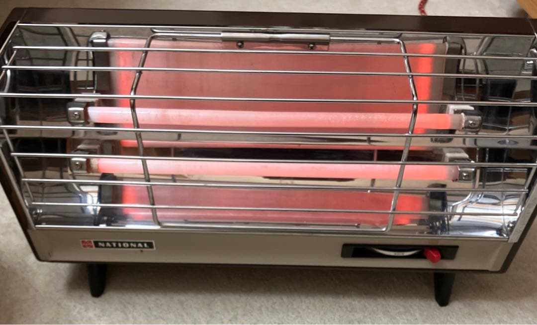 レトロな電気ストーブ NATIONAL ナショナル 中古】ナショナル 電気