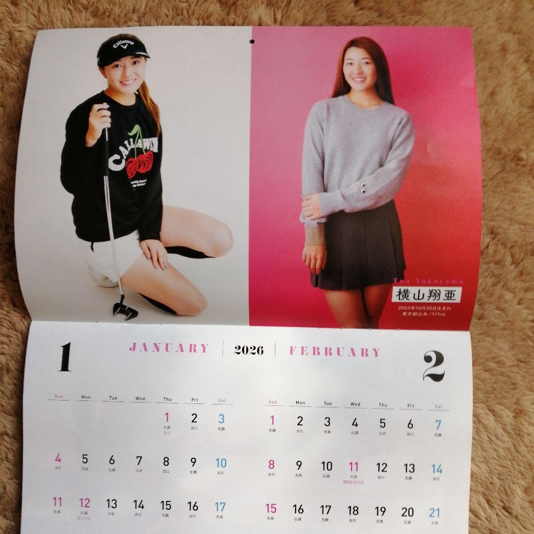 しゅうちゃん専用 2026年 オン＆オフ 女子プロゴルファー 壁掛け