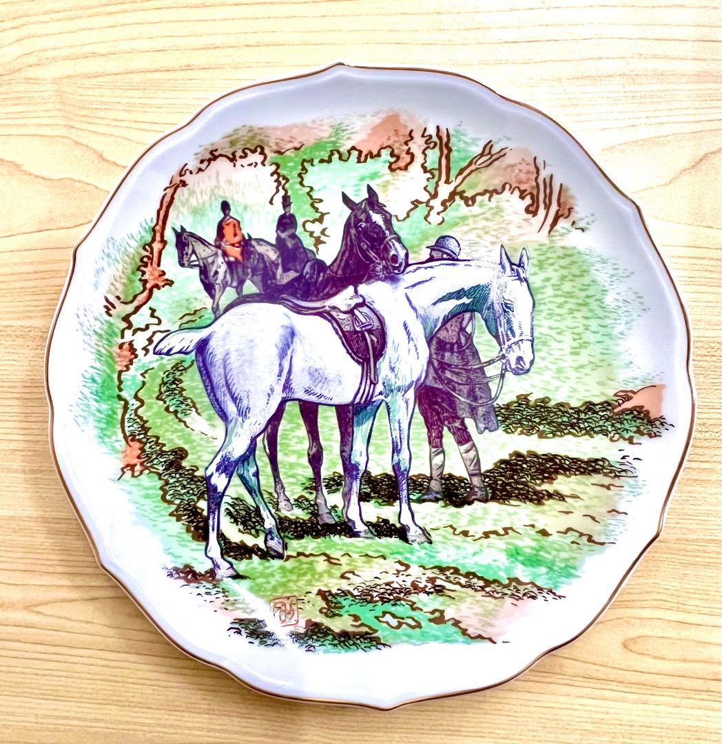 深川製磁 縁起皿 寅 卯 辰 午 未 5枚セット23.7cm 美