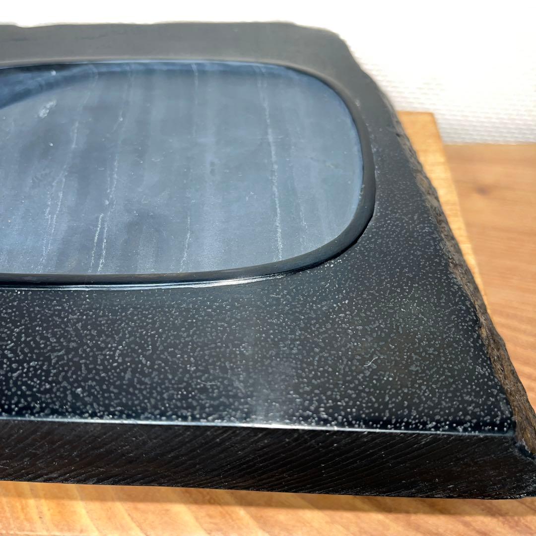 ⭕️雄勝硯 希少 超大型天然硯 伝統工芸士 杉山唐龍斎 椿花葉