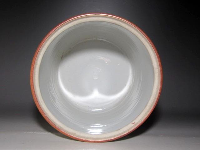 人間国宝 十三代酒井田柿右衛門 錦花鳥文水指 裏