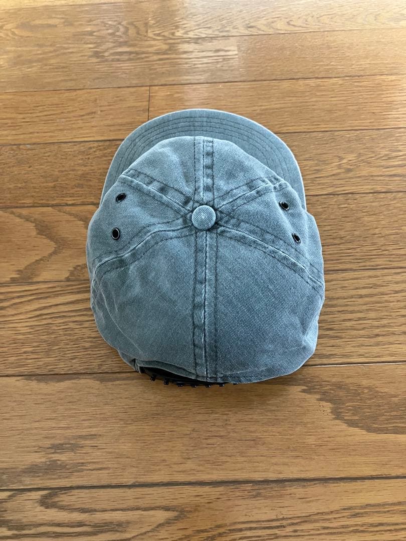 90s OLD STUSSY ストックロゴ フェード キャップ 白タグアメリカ製