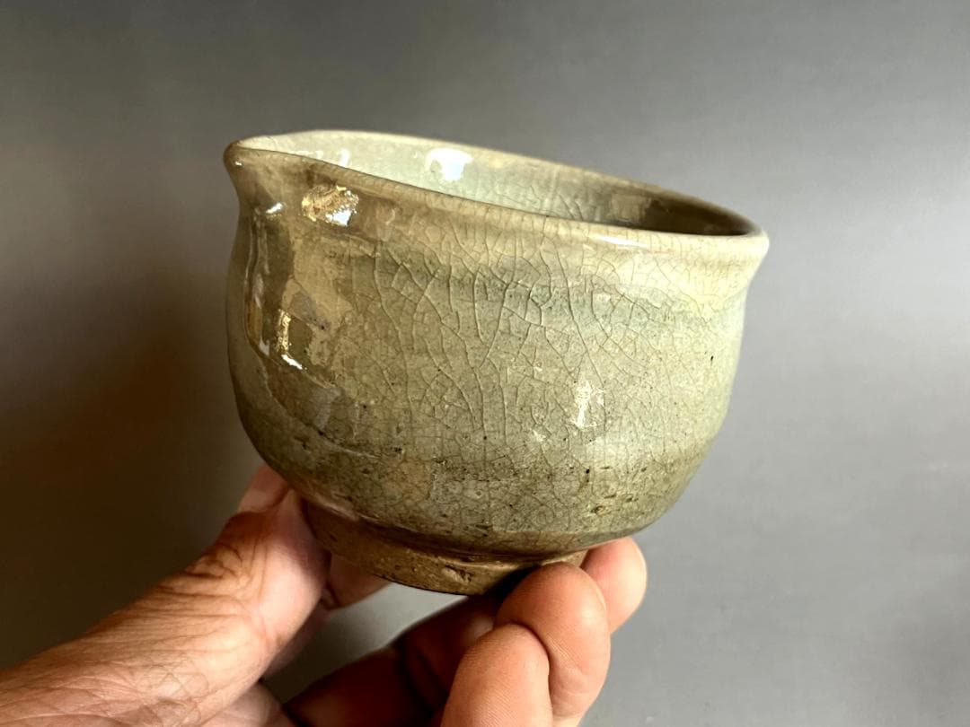 片口□古唐津 江戸期 酒器 古唐津超名品 ぐい飲み 時代物 骨董品