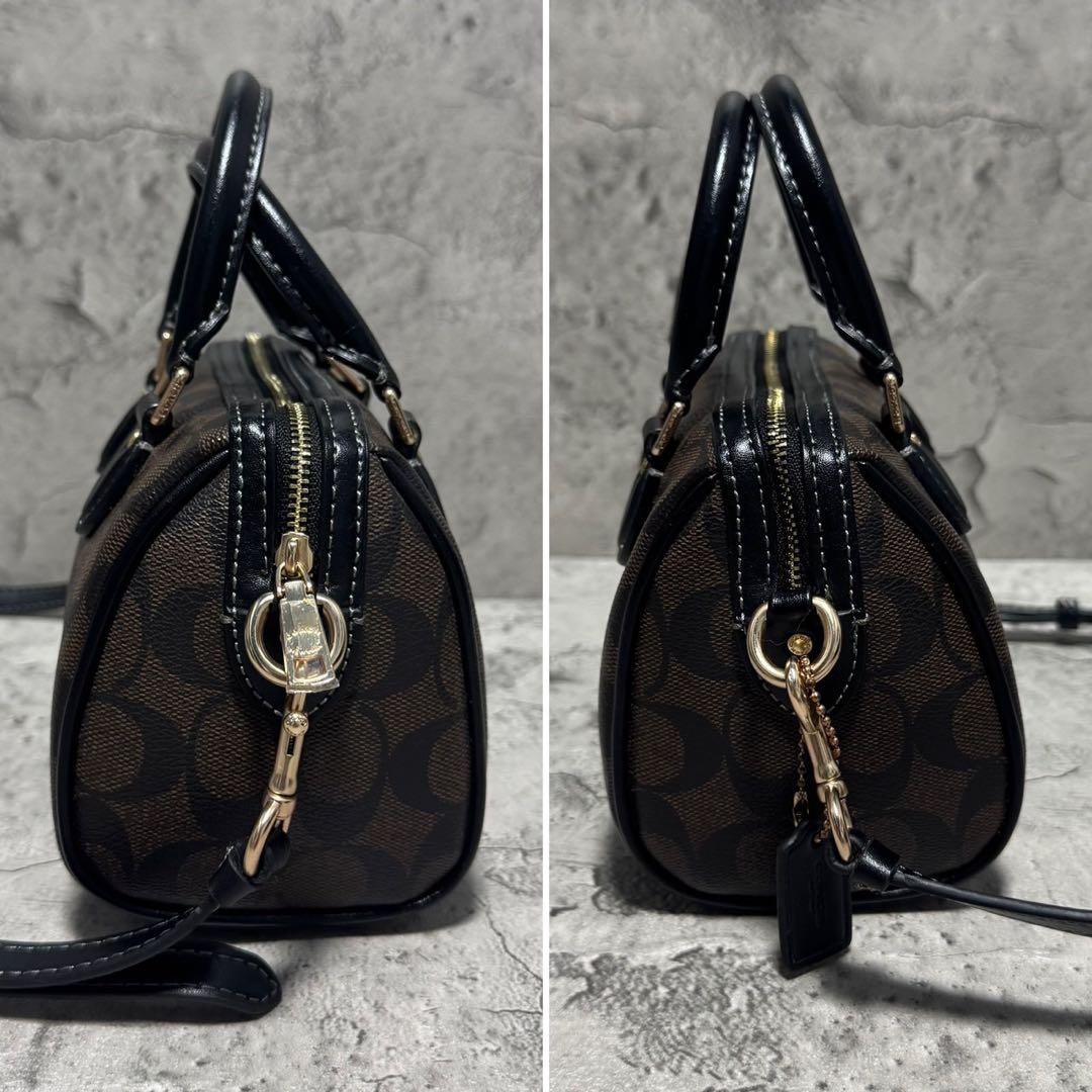 新品未使用✨️コーチ 2way ミニボストンバッグ ショルダー PVC レザー 黒