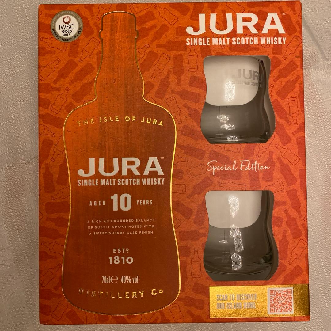 Jura ジュラ10年　グラス2個付き 楽天市場】ジュラ10年グラス2個付きパック40% 700mlジュラ10年グラス2
