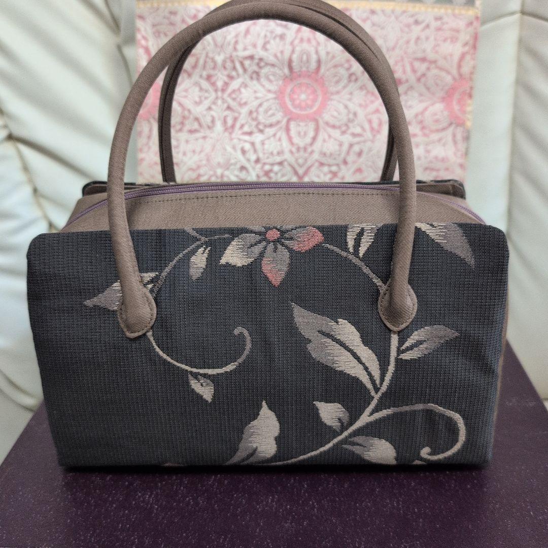 白梅謹製　和装用　利休バック＆草履セット 新品　正絹　箱付