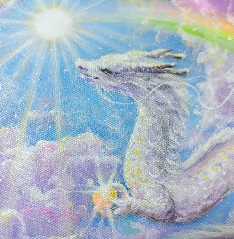 n*y様 【昇り龍】アクリル画 F3 風景画 開運絵画