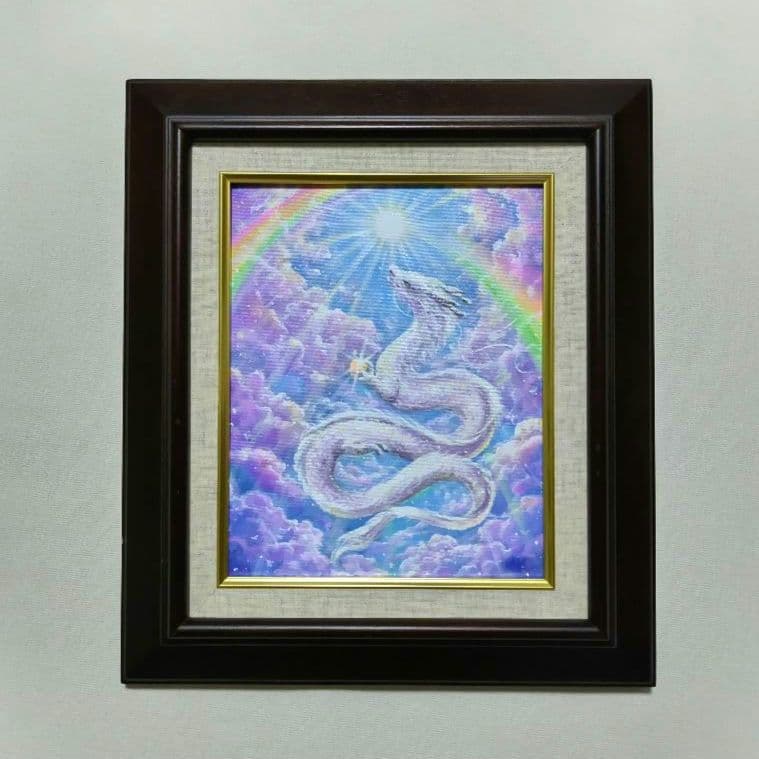 n*y様 【昇り龍】アクリル画 F3 風景画 開運絵画