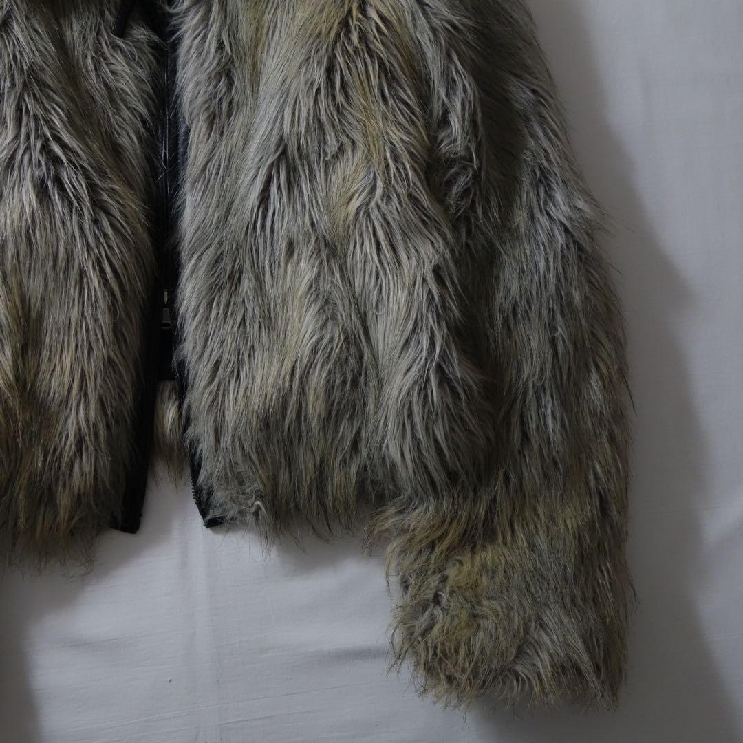 ジャケット・アウター 90s Armani Jeans Fake Fur Leather Jacket