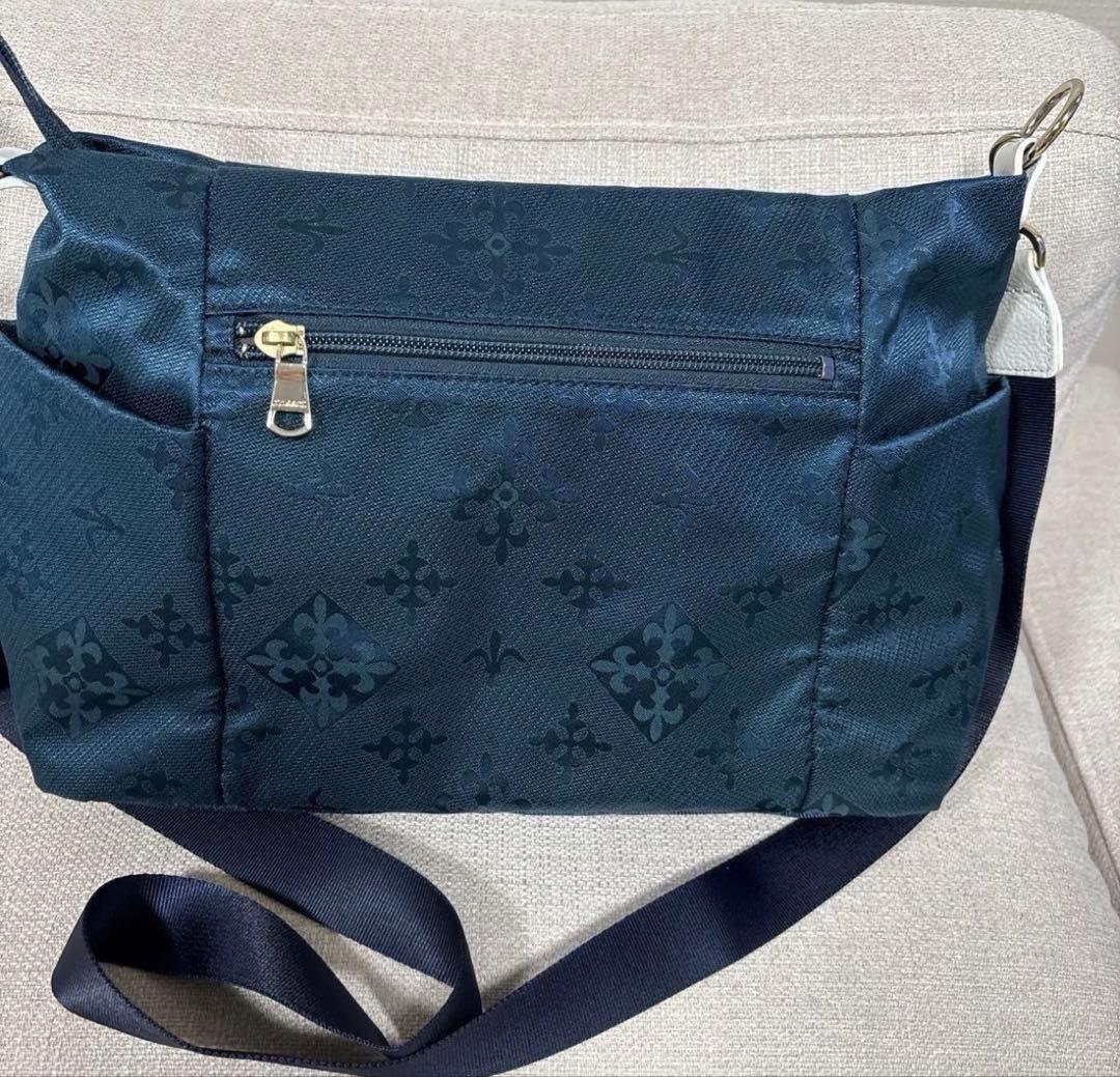 ヒッキー　美品　ラシット ショルダーバッグ ネイビー