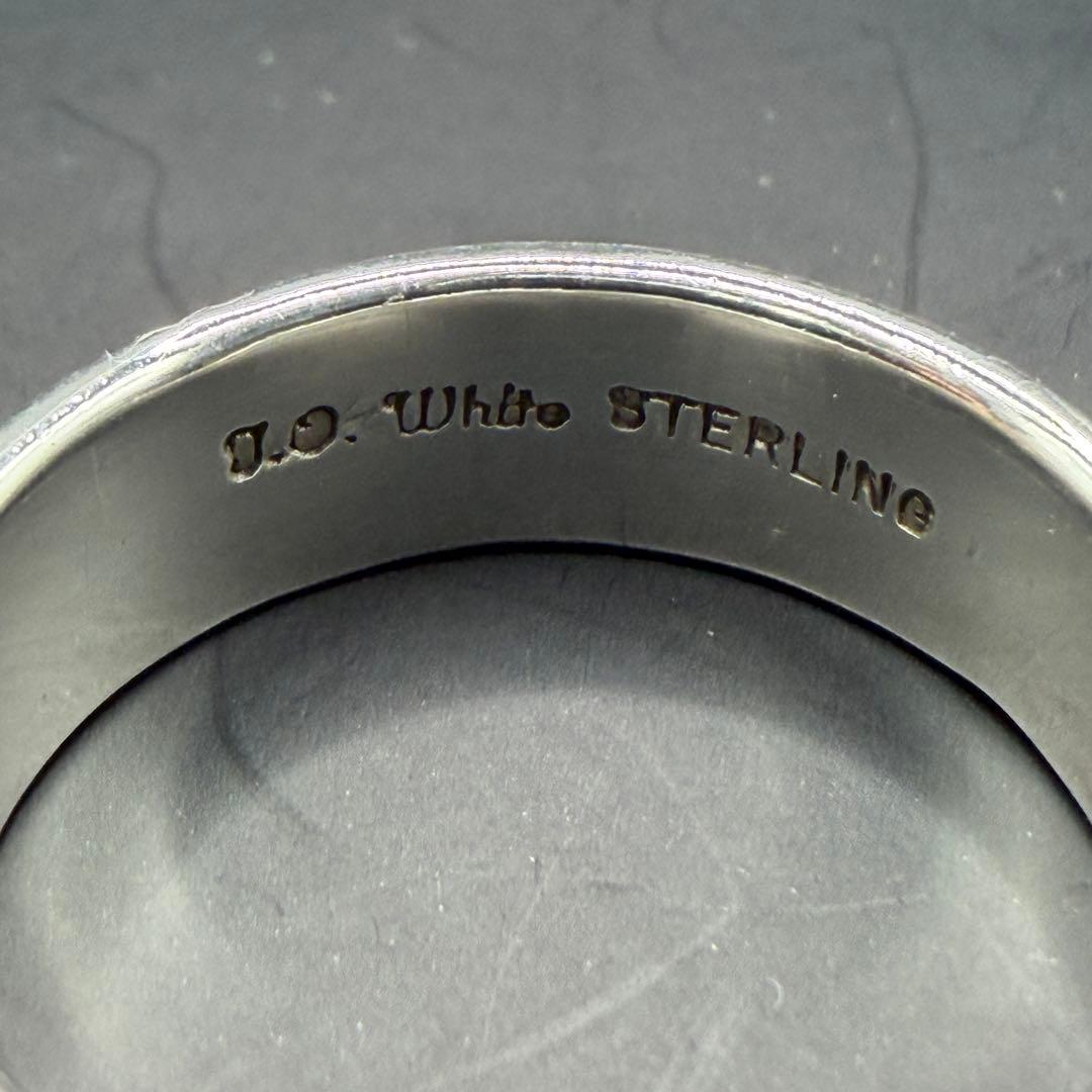 【NAVAJO】D.O. White スタンプワーク シルバーリング 21号