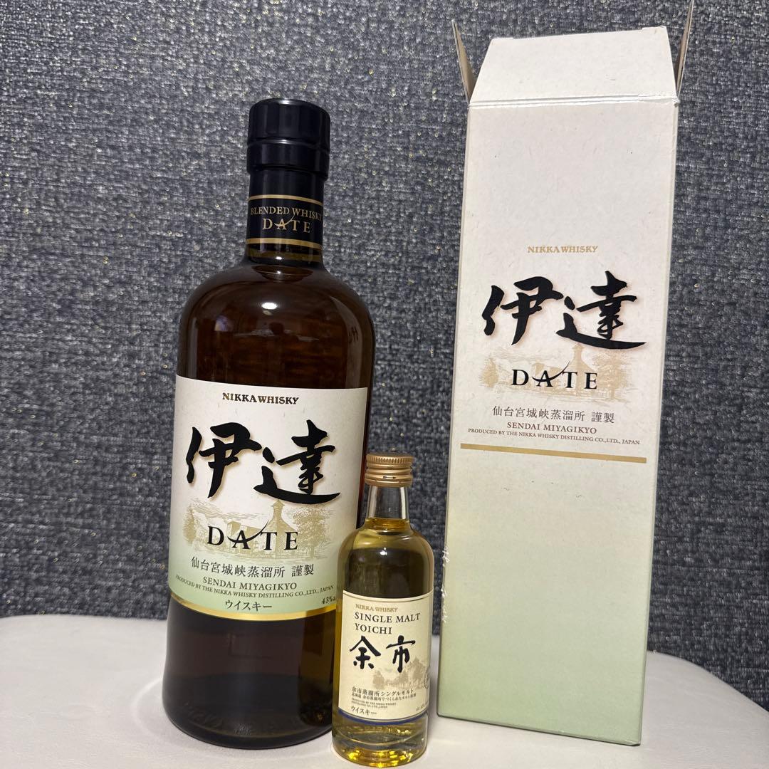 ニッカウイスキー 伊達 DATE シングルモルト余市 50mlをお付けしての