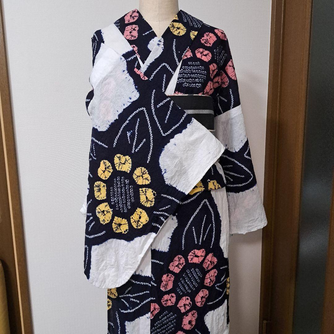 最終✩.*˚絞り浴衣 有松絞り 154cm/65cm