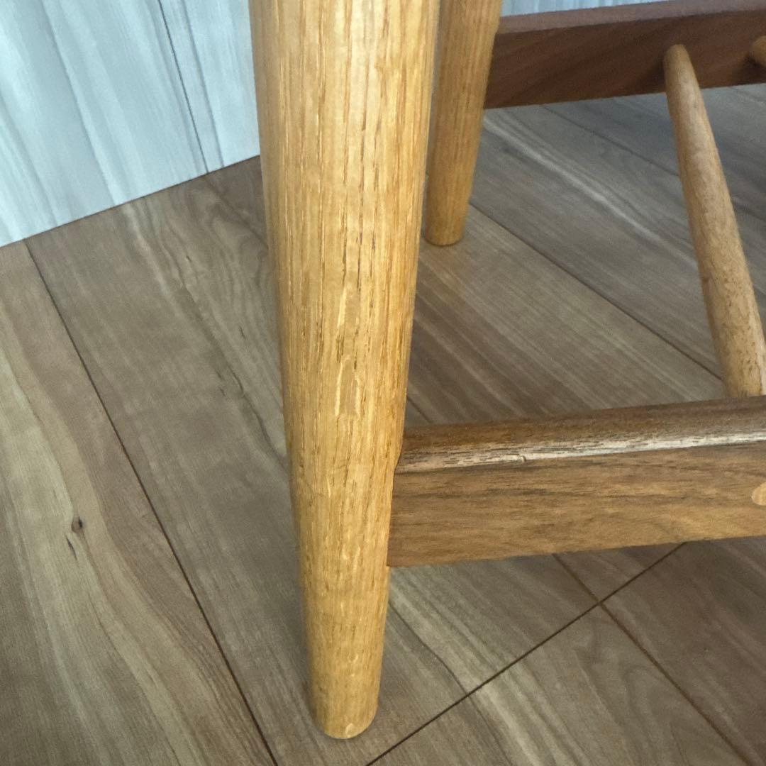 木製スツール 背もたれ付き ブラウン　柏木工　高山wood works TWW