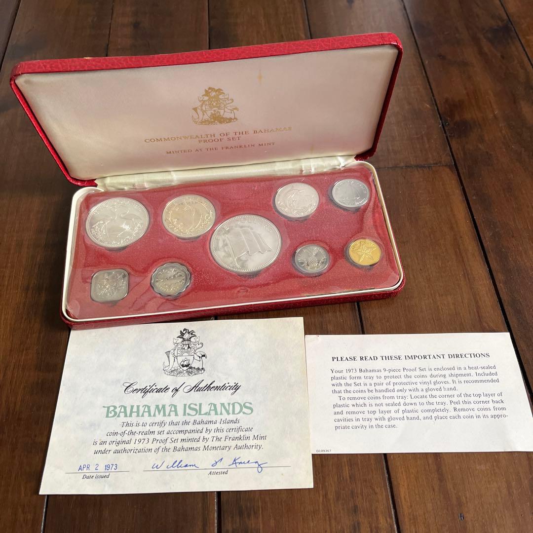 1974 バハマ連邦 貨幣 プルーフ 銀貨 バハマ 記念コイン 貨幣セット