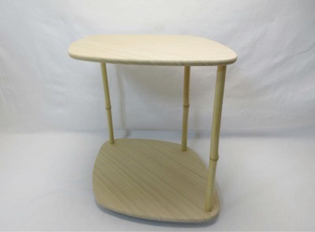 未使用 茶道具 指物師 萩井一丘作 桐蛤棚 一茶好 底印 組み立式 共布