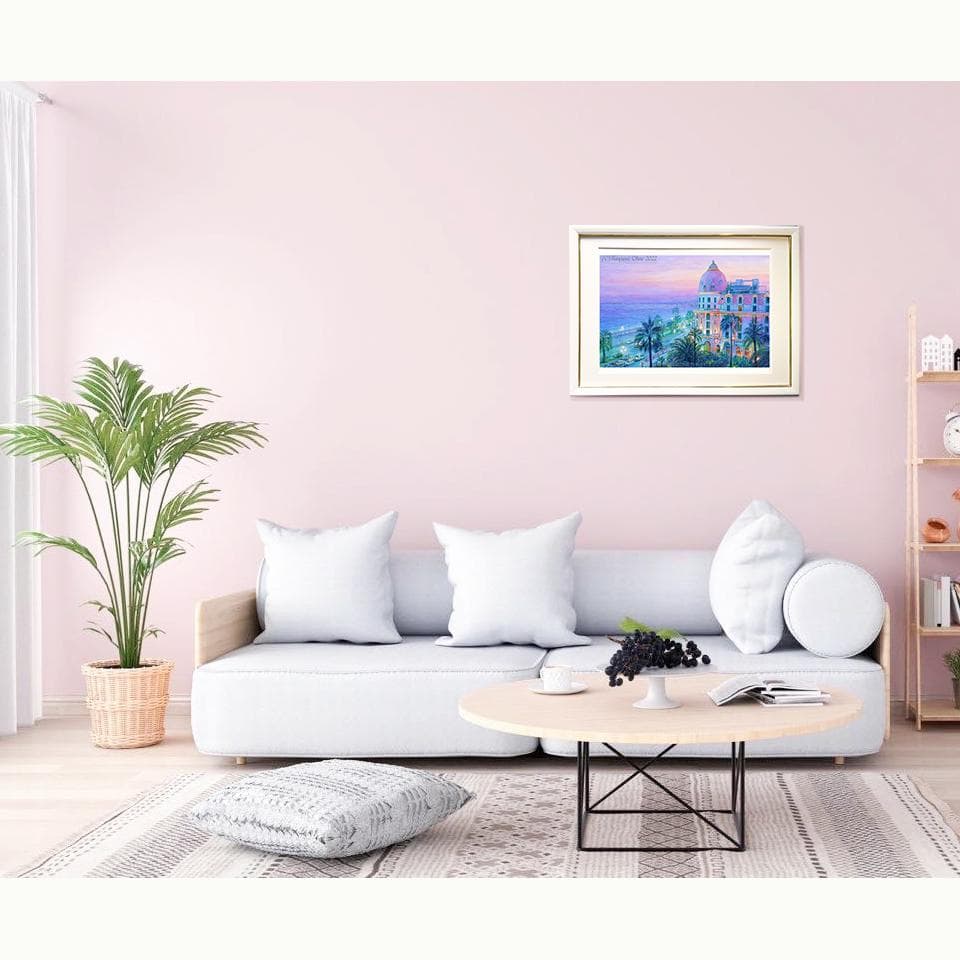 ニース　コートダジュール　フランス　ヨーロッパ　 ネグレスコ　風景画　アクリル画