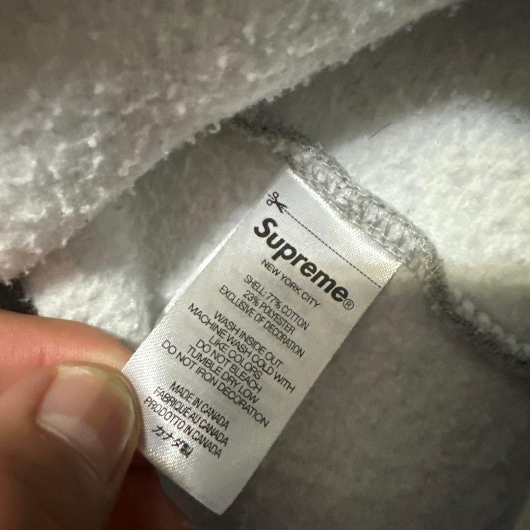 Supreme グレー パーカー Sロゴ