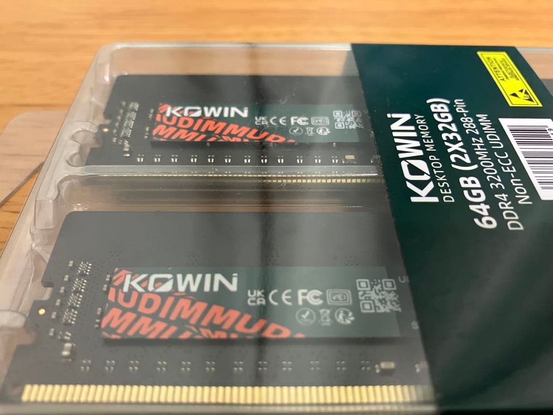 新品】KOWIN 64GB (2x32GB) DDR4 3200MHz メモリ