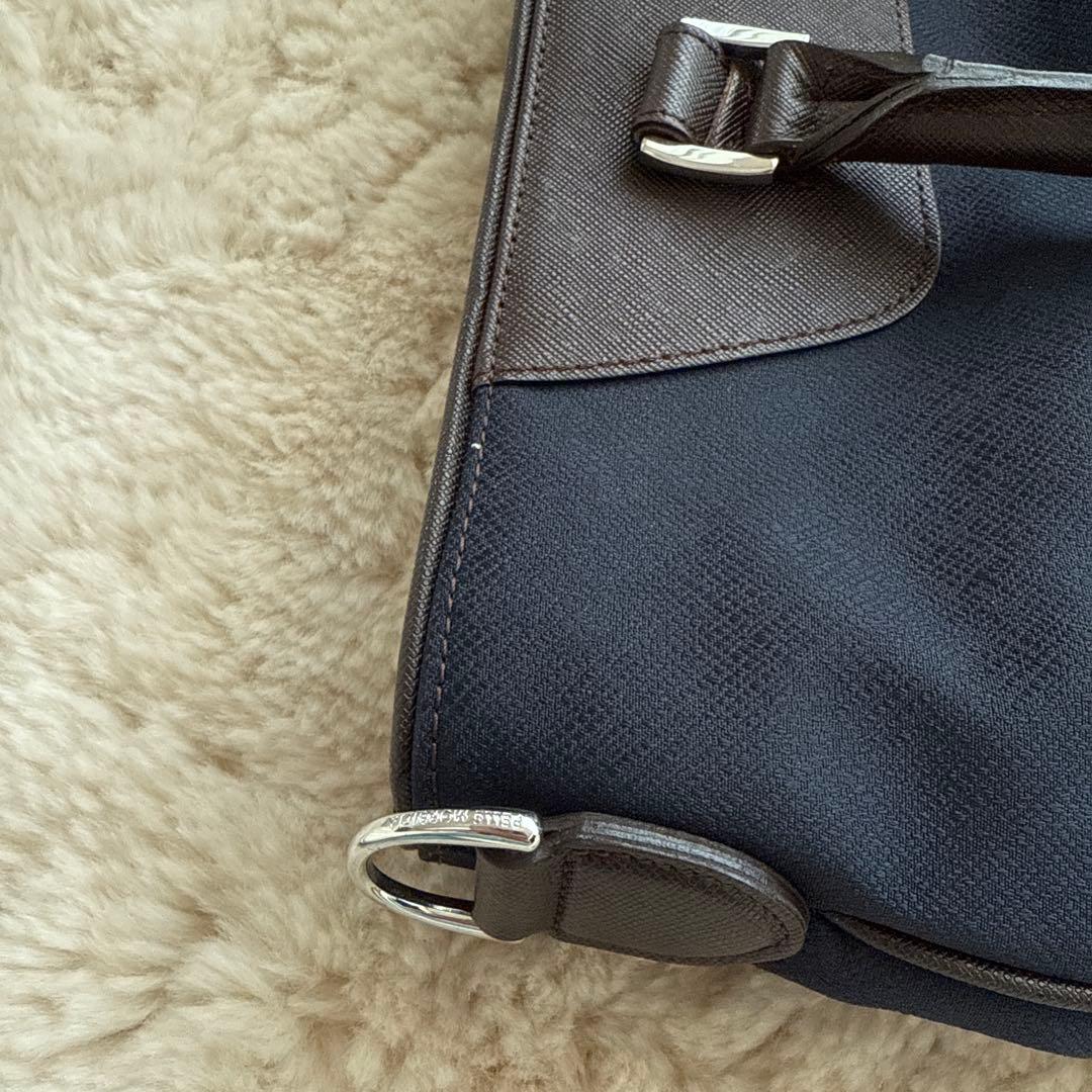 PELLE MORBIDAトートバッグ ネイビー　ペッレモルビダ