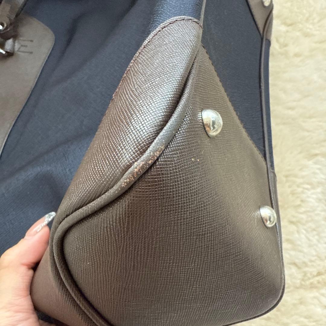 PELLE MORBIDAトートバッグ ネイビー　ペッレモルビダ