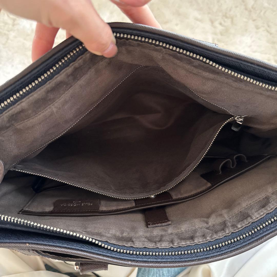 PELLE MORBIDAトートバッグ ネイビー　ペッレモルビダ