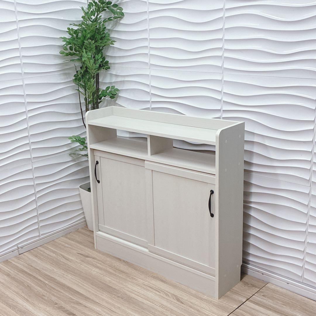 ◇大阪府 神戸市 配達料無料！◇薄型キャビネット◇引き戸◇収納◇