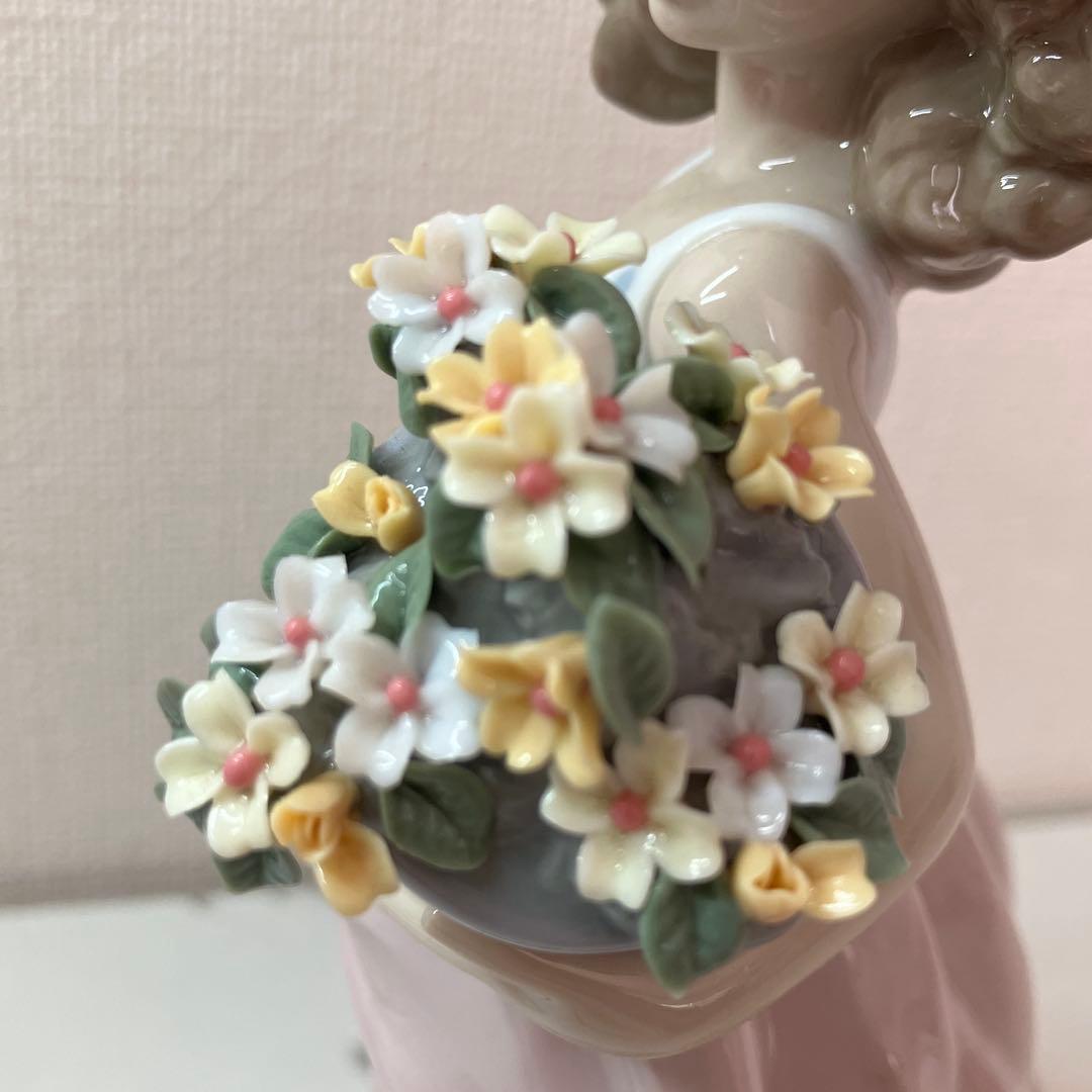 1/10限定】LLADRO リヤドロ 07676 花籠を持つ少女 箱付