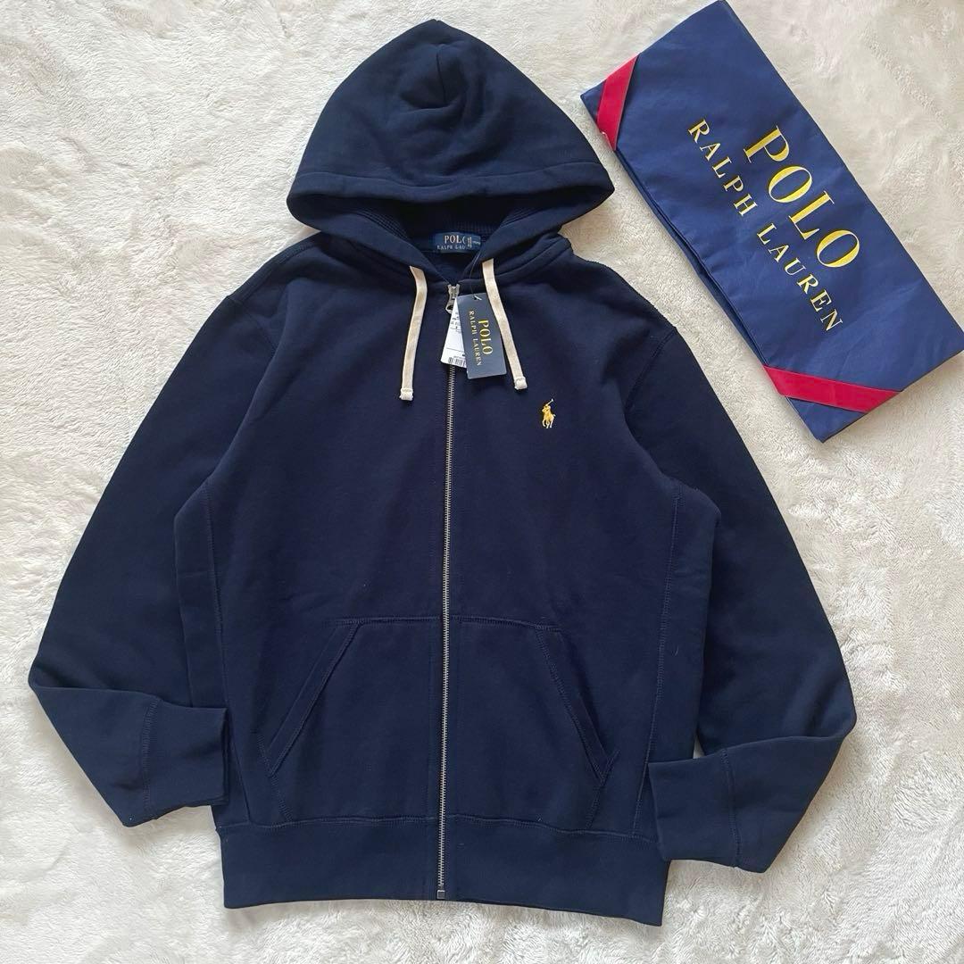 新品タグ付✨ポロラルフローレン　裏起毛スウェットパーカー　ネイビー　M