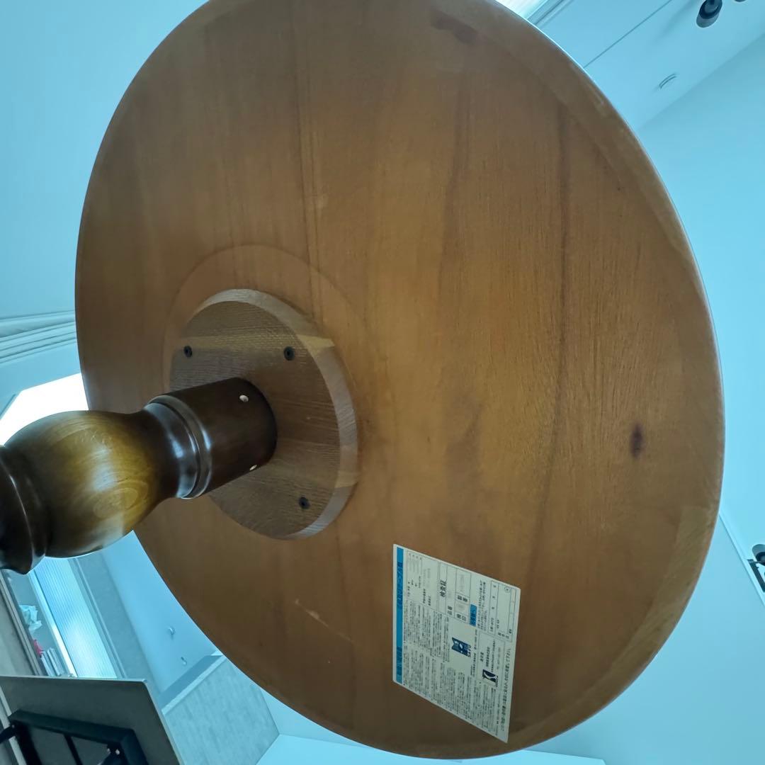 良品 飛騨産業 ダイニングテーブルのみ 丸テーブル キツツキ