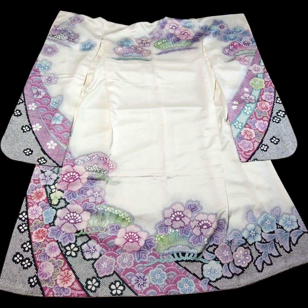 振袖フルセット(8点)・成人式・総絞り・エンボス加工・胴裏正絹・正絹