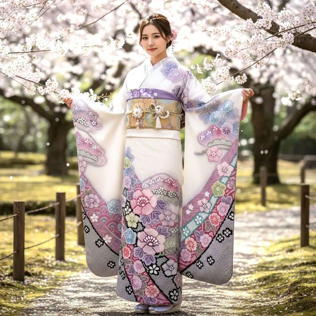 振袖フルセット(8点)・成人式・総絞り・エンボス加工・胴裏正絹・正絹