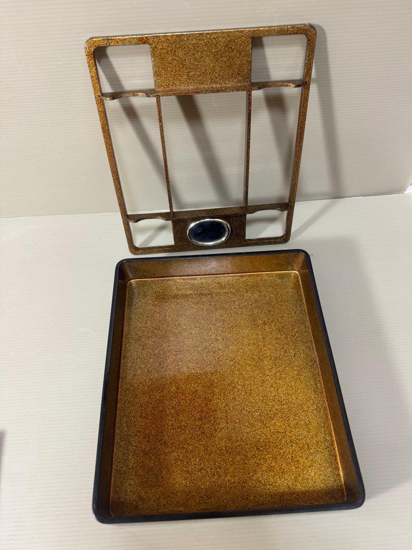 2197   漆器 高級 日本製　沈金日の出鶴　文箱 書類入れ 書類ケース