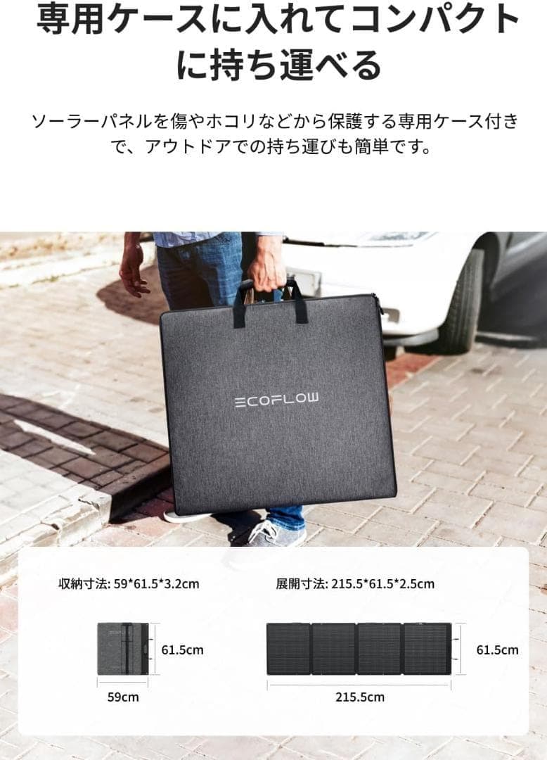 EcoFlow NextGen 220W ソーラーパネル エコフロー 折りたたみ - メルカリ