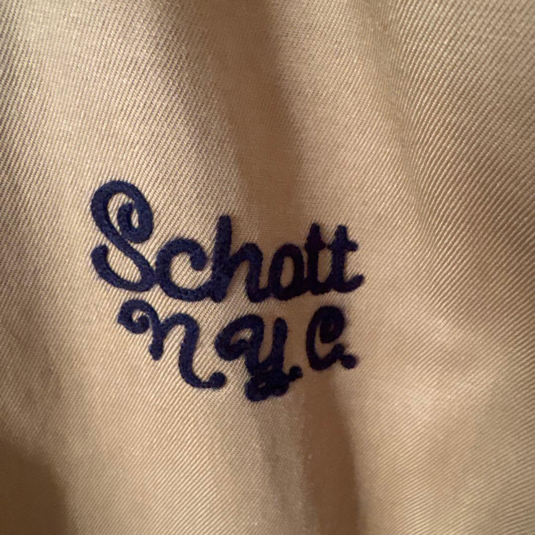 【美品】Schott ショットコーチジャケット　2XL 黄色　 ボア付き