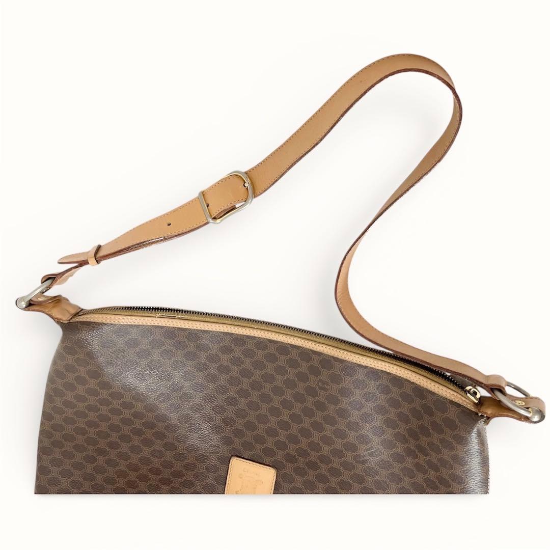 【人気】CELINE セリーヌ マカダム柄 ヴィンテージ ショルダーバッグ