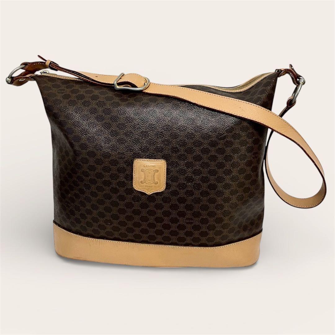 【人気】CELINE セリーヌ マカダム柄 ヴィンテージ ショルダーバッグ