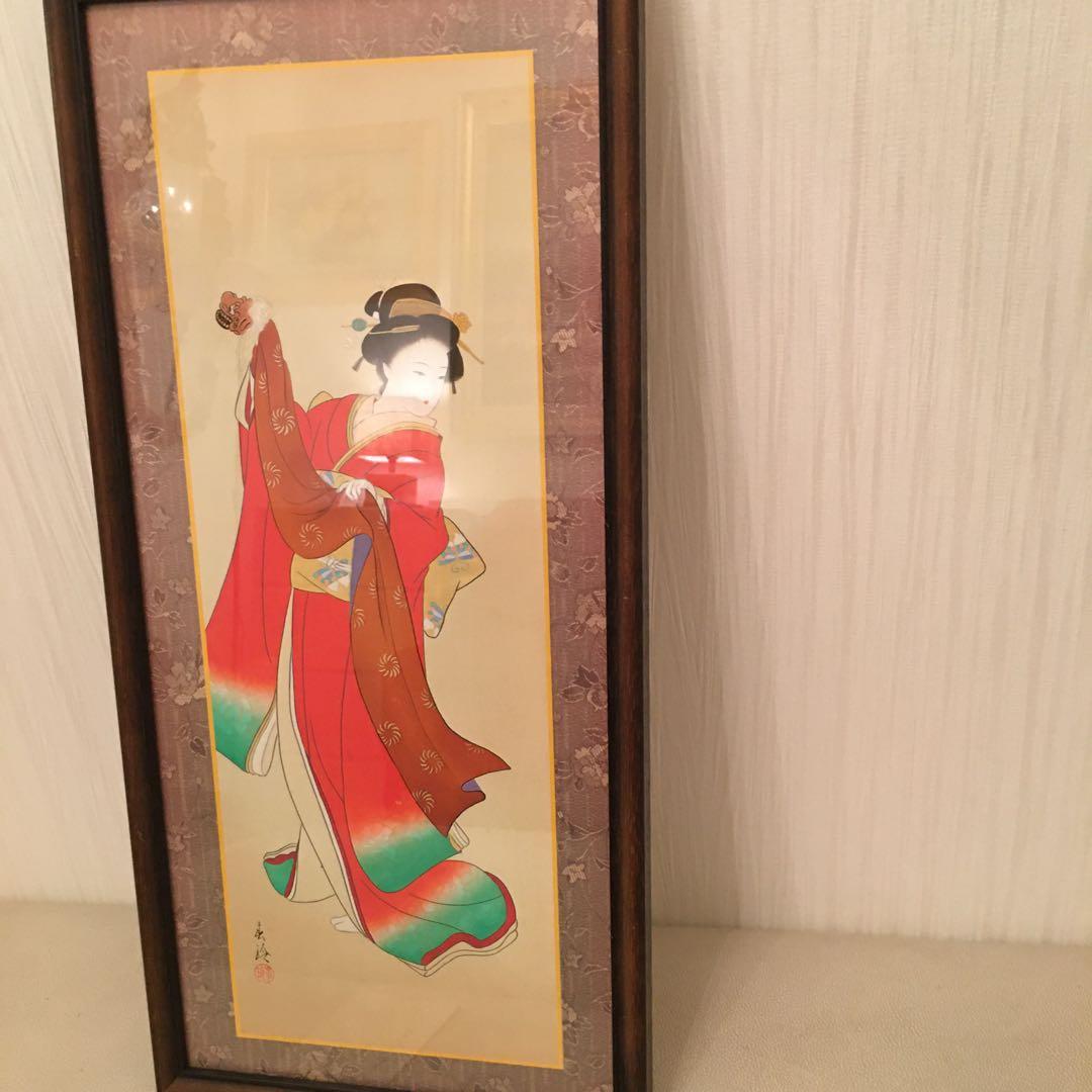 年賀の舞　小西春玲　版画