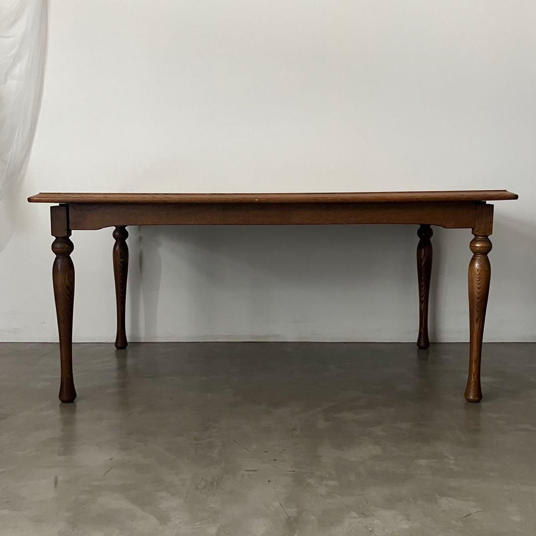 レトロ　アンティーク　古家具　キツツキ　カリモク　太平　猫足　ろくろ脚　ろくろ足