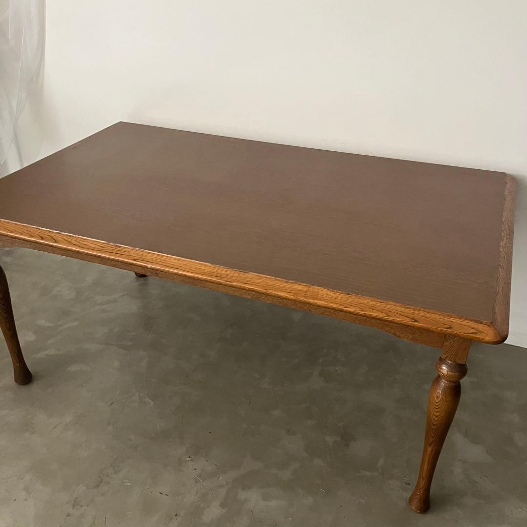 レトロ　アンティーク　古家具　キツツキ　カリモク　太平　猫足　ろくろ脚　ろくろ足