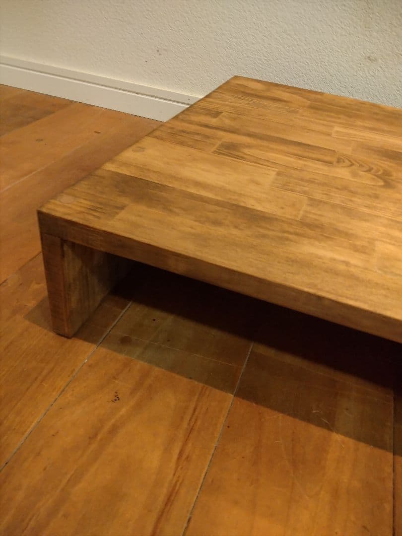 木製 ハンドメイド オーダー コの字 踏み台 ベンチ 水槽台 アクア