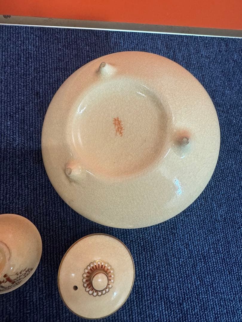 1977 薩摩焼 茶器セット 急須1客 湯呑3客