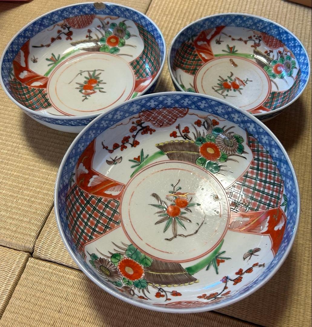 古伊万里焼 錦手 色絵 大中小 鉢 ボウル - メルカリ