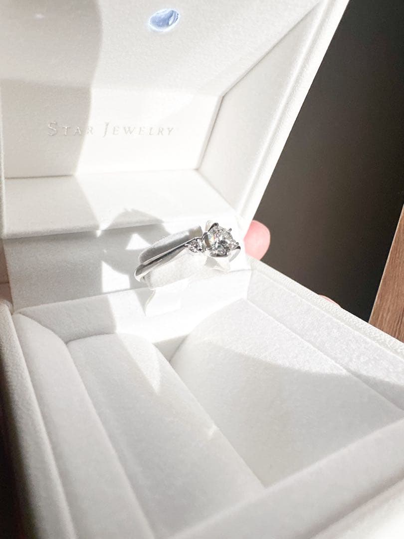 STAR JEWELRY Dカラー PT950 ダイヤモンドリング 7号