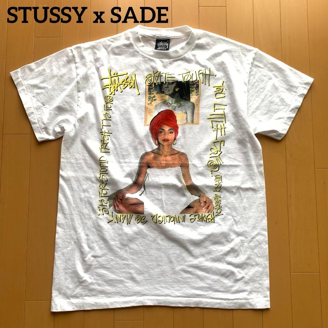 希少◎STUSSY SADE コラボTシャツ 白 L シャーデー USA製