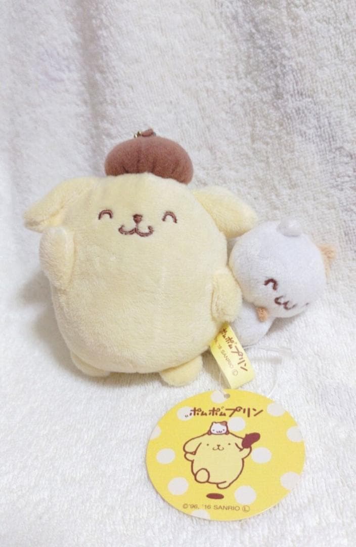 サンリオ ボムポムプリンプルプル くっつきマスコット マフィン キ一