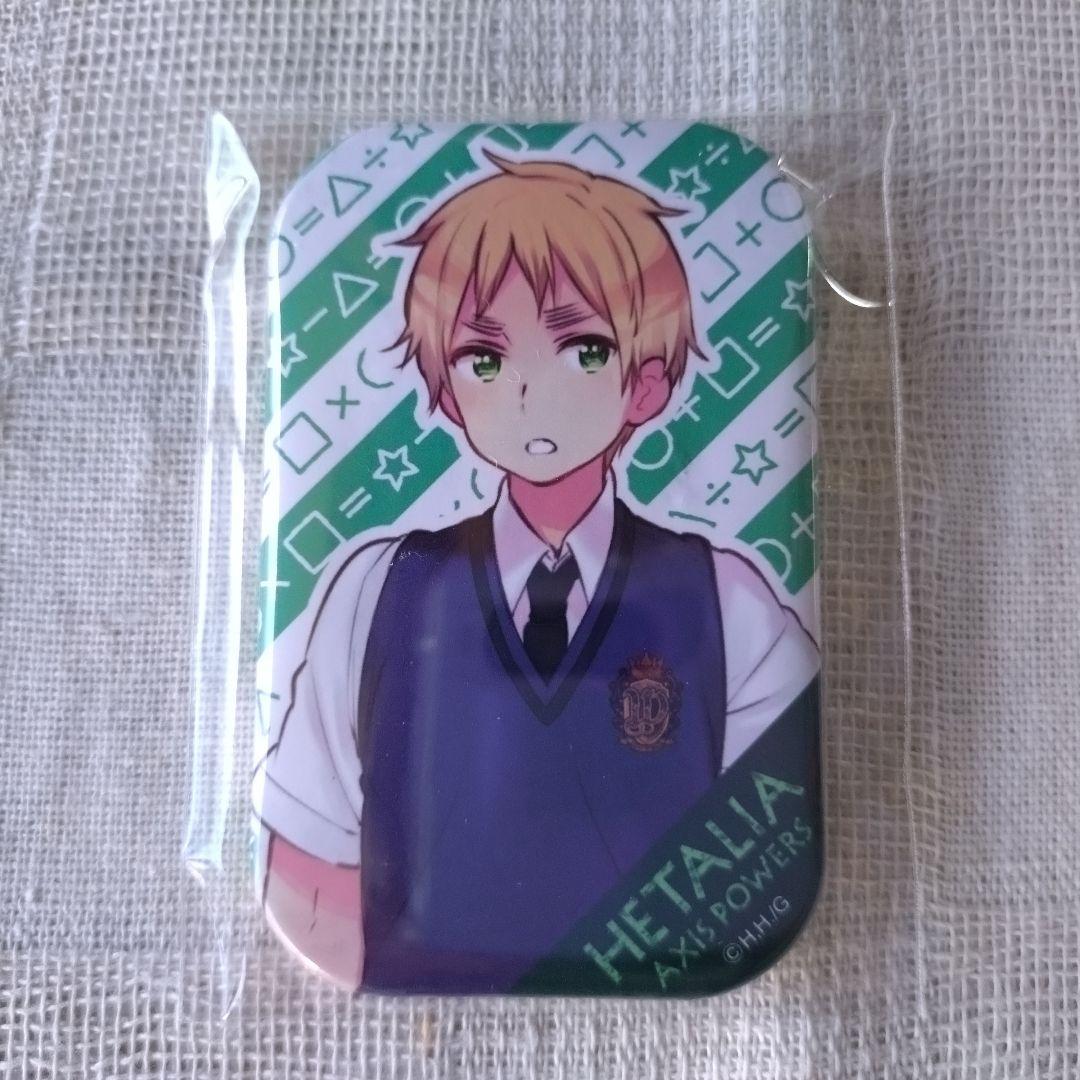 ヘタリア イギリス ヒサゴ イベント限定 学生風 缶バッジ 学ヘタ たて長缶