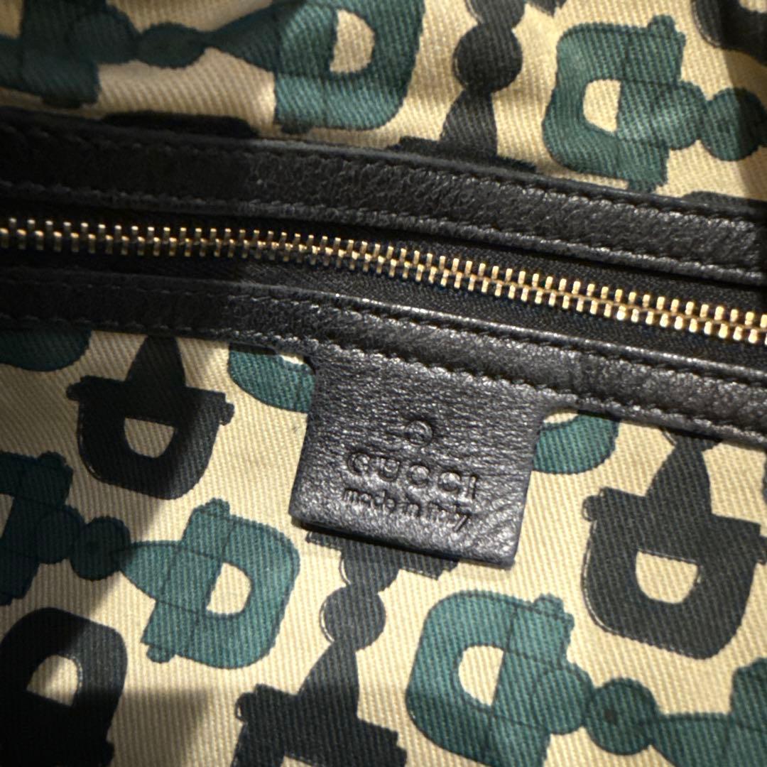 GUCCIバンブーインディタッセル 2WAY ショルダーバッグ ブラック